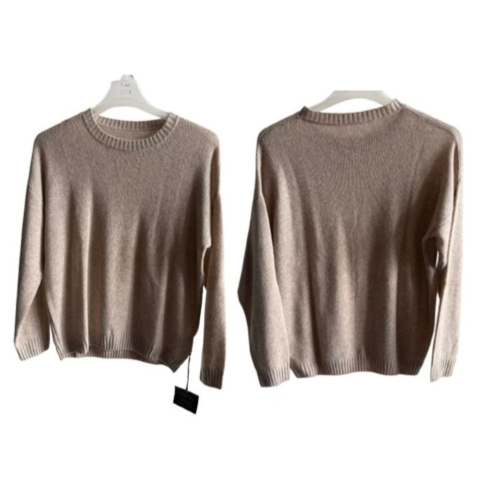 DYI Women's Cashmere Wool Oversized Sweater Heather Oatmeal Size Small - Picture 4 of 8